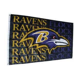Baltimore Ravens Flag 3 by 5 Feet RAVENS FLOCK Brand New with Grommets